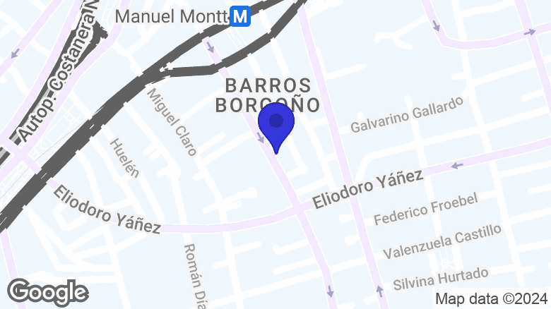 Google map location: Manuel Montt 382, 7500000 Providencia, Región Metropolitana 