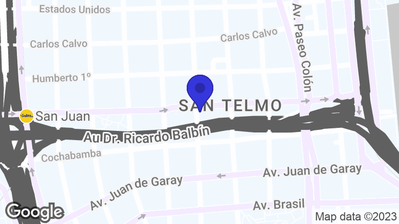 Google map location: Av. San Juan 500, C1147AAC CABA 