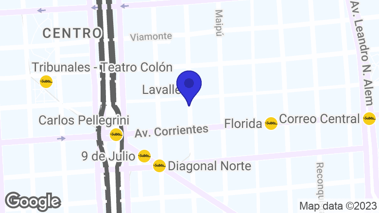 Google map location: Esmeralda 438, C1007 CABA 