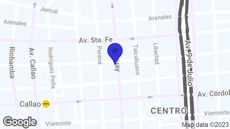 Google map location: Marcelo Torcuato de Alvear 1402, C1060 AAB, Buenos Aires 