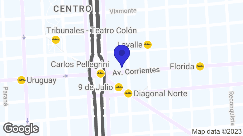 Google map location: Av. Corrientes 927, C1043 CABA 