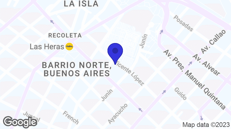 Google map location: Vicente López 2086, C1128 CABA 