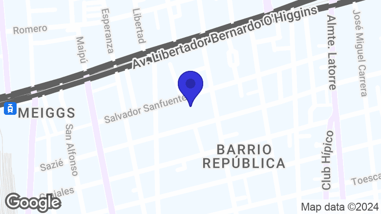 Google map location: Salvador Sanfuentes 2470, Santiago, Región Metropolitana, Chile 